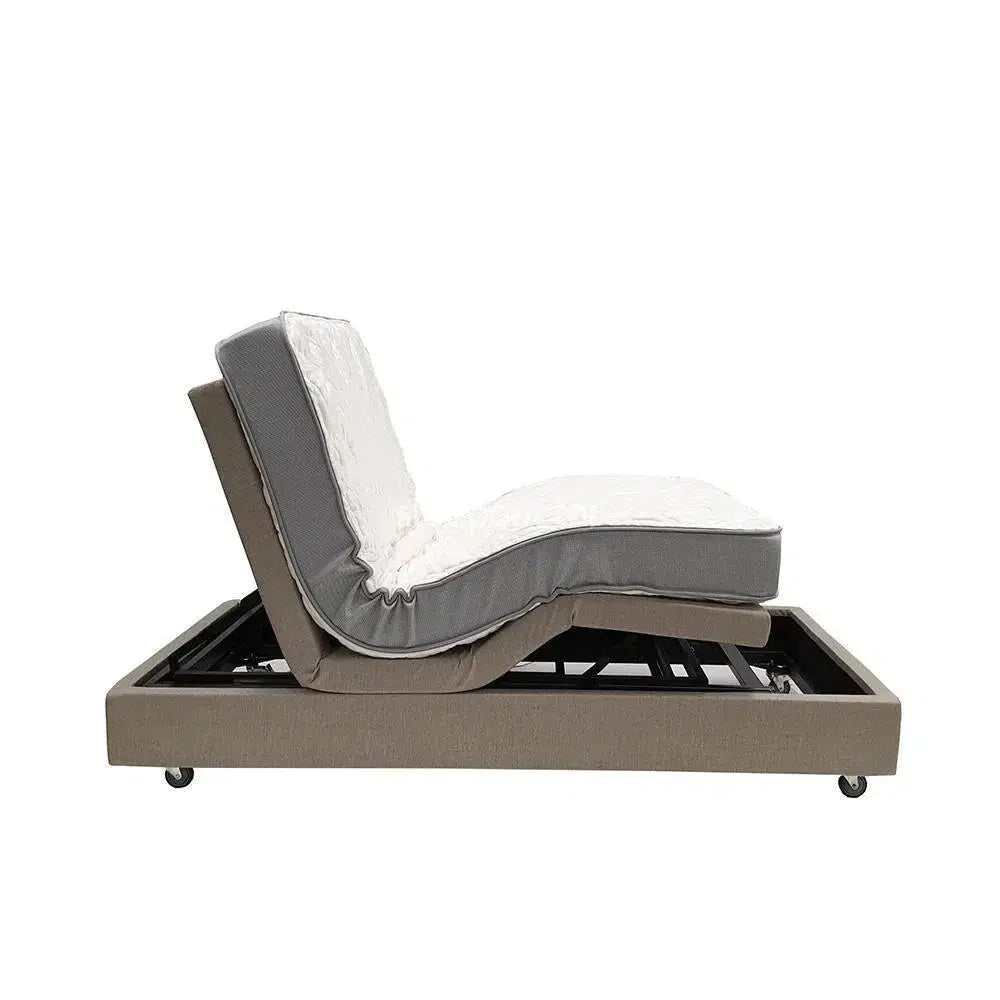6700-670 Head Foot Adjustable Bed Fully Upholstered with Scissor Lift and Standard Mattress-Sleep Doctor