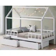 Colina White House Bed Single White 3095sb-Sleep Doctor