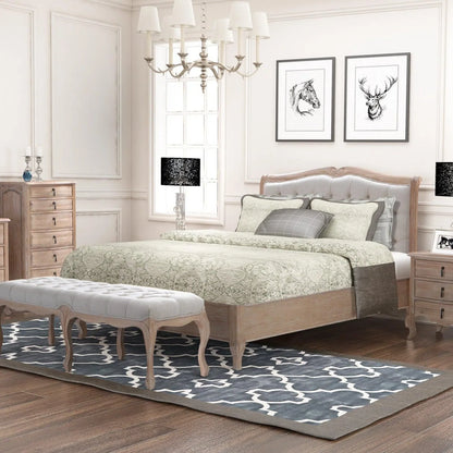 Monterey Oak Bed with Fabric Insert-Sleep Doctor