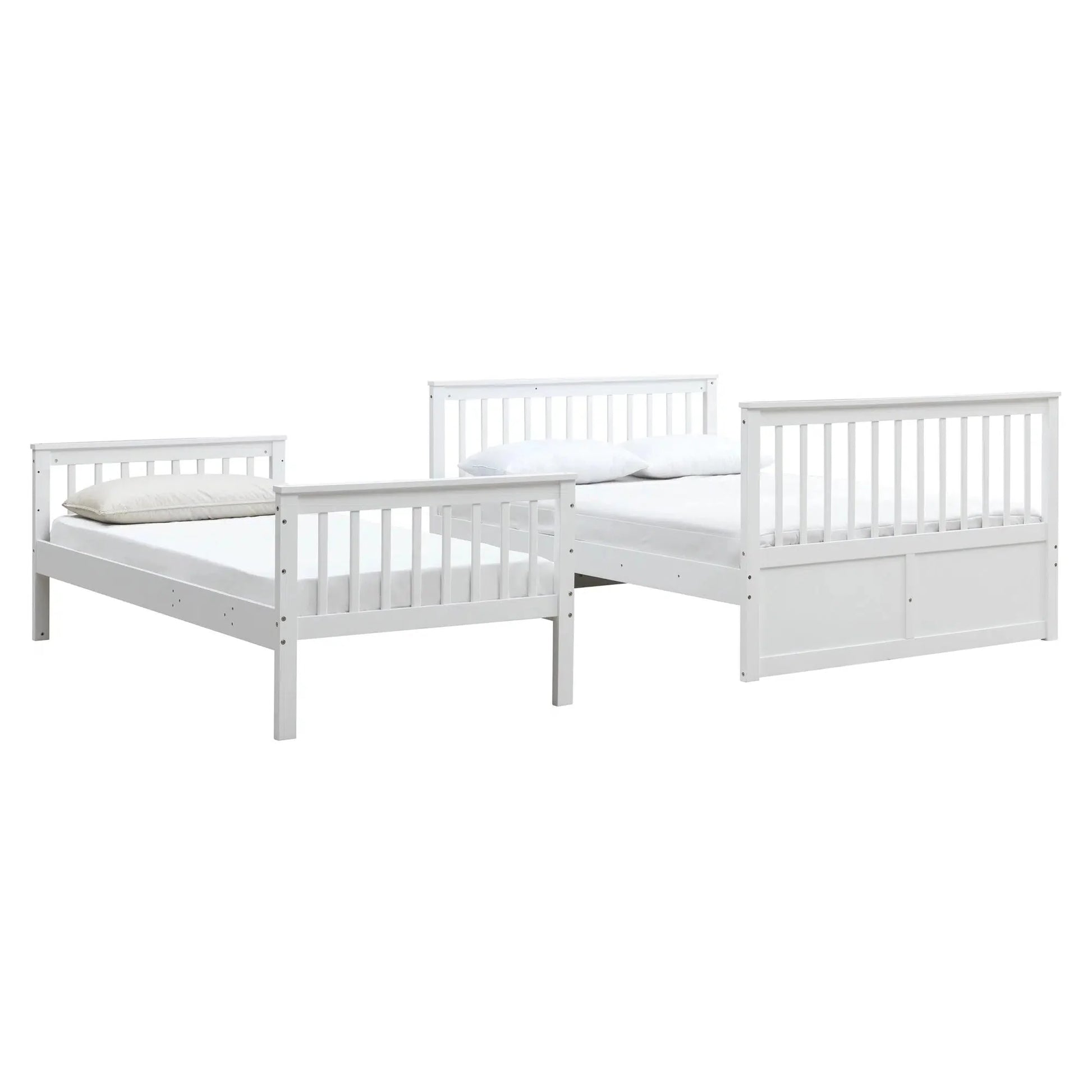 Seattle Single over Double Timber Bunk Bed in White-Sleep Doctor