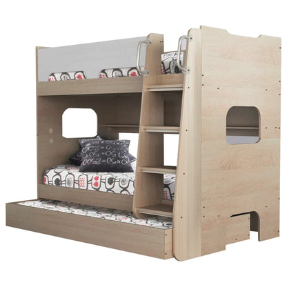 Sidney Trio Bunk Bed Single with Desk and Hutch-Sleep Doctor