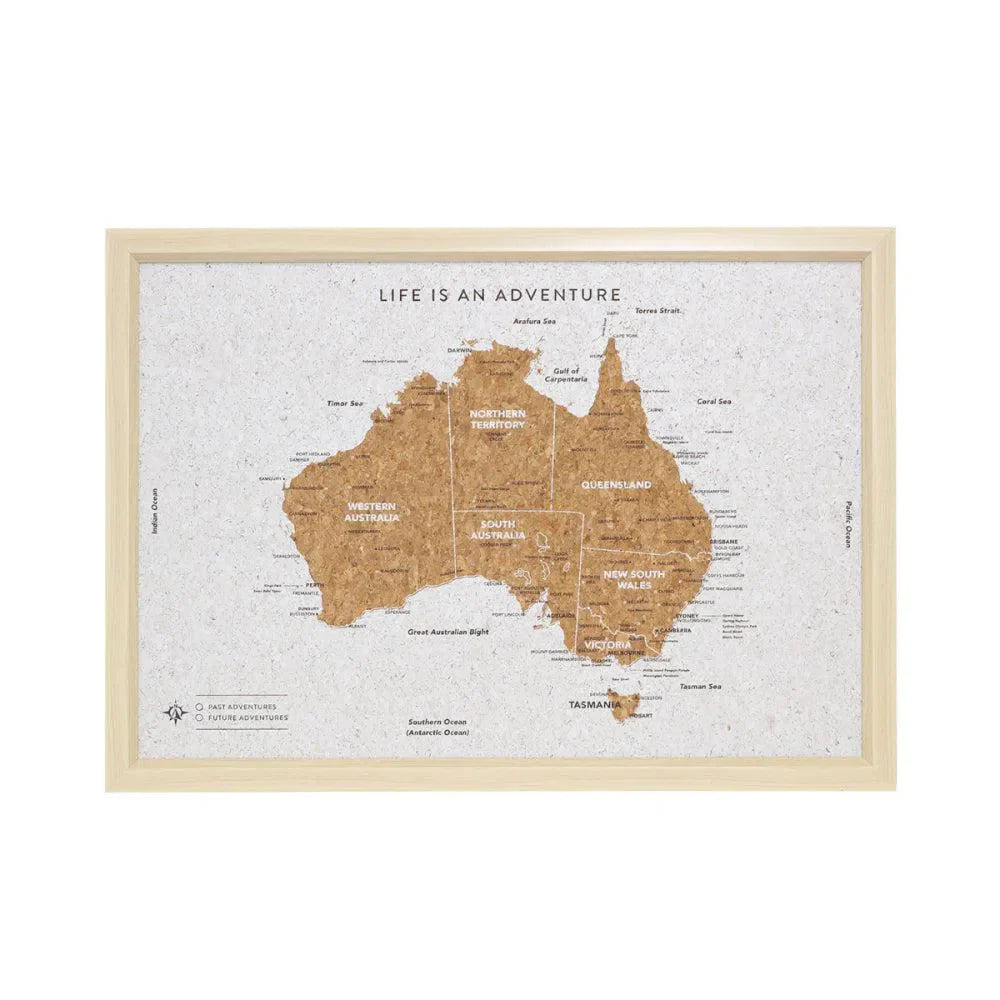 Travel Board Australia Map Small-Sleep Doctor