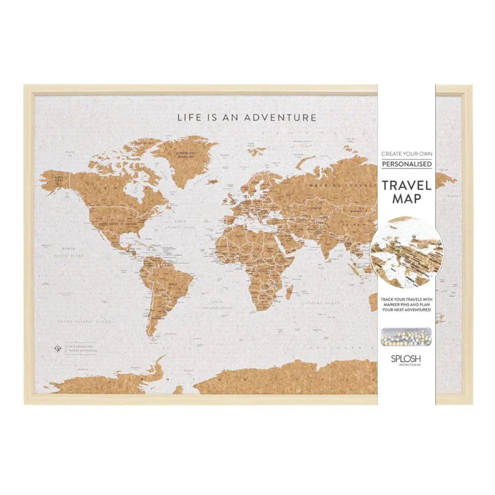 Travel Board Large World Map-Sleep Doctor