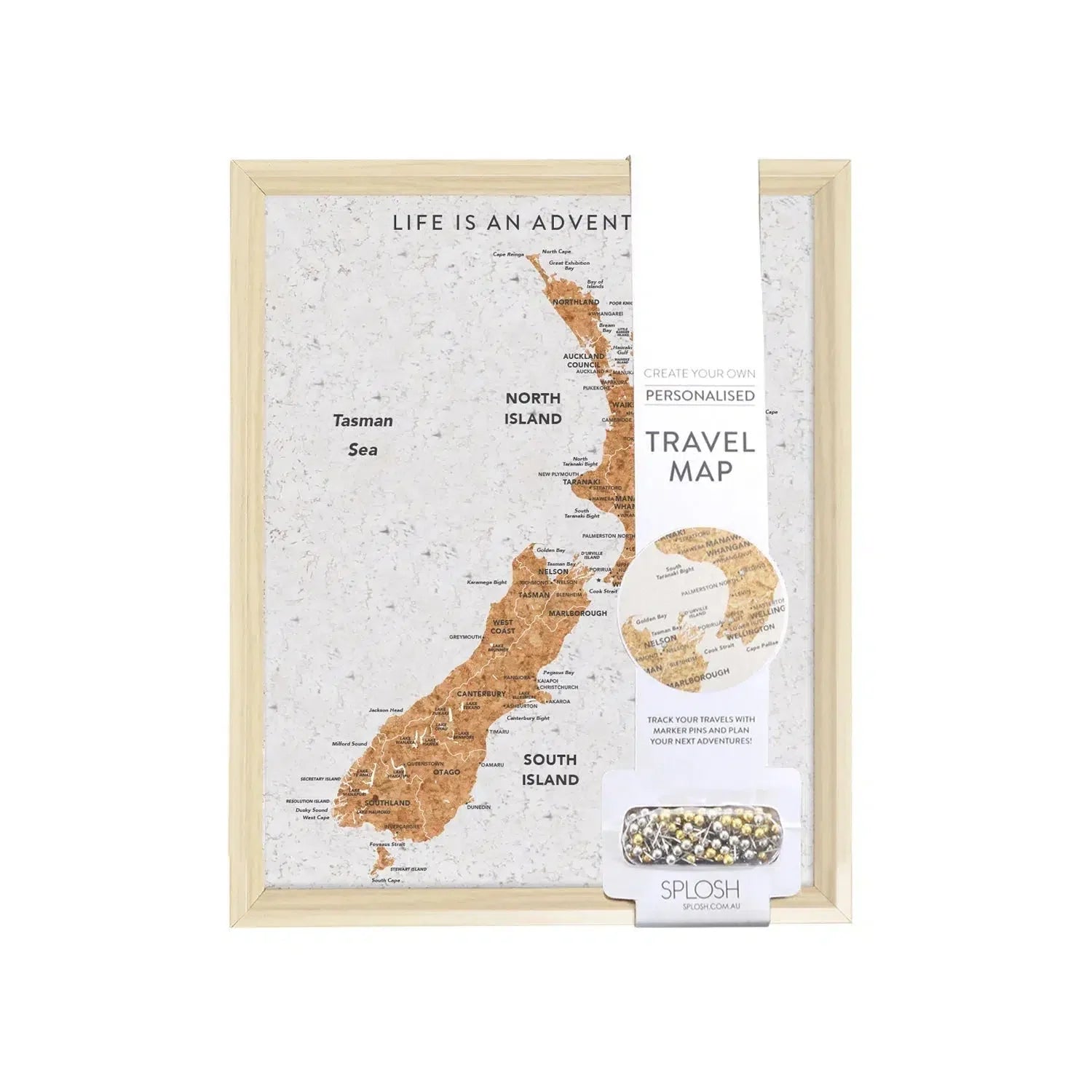 Travel Board New Zealand Desk Map-Sleep Doctor